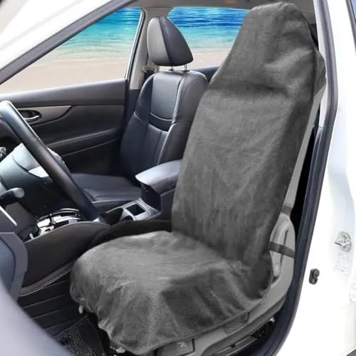 LUCYLEXIXI Wasserdichter Autositzbezug, Schweiß-Autositzschutz, perfekt für universellen, rutschfesten Autositz, ideal für Training, Laufen, Schwimmen, Strand (Grau, 1 Stück)