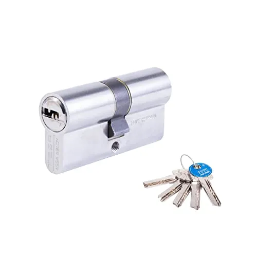 Tesa Assa Abloy Sicherheits-Zylinder M6503040N - Hochwertiger Schließzylinder mit Antibump-System und 5 Schlüssel. Zertifiziert nach EN1303:2005 für optimalen Einbruchschutz.