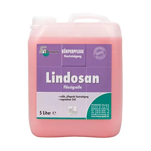 FRANKEN-Chemie Lindosan-Seifencreme (5 Liter Kanister) milde, hautfreundliche Handseife zur schnellen und schonenden Reinigung für empfindliche Haut