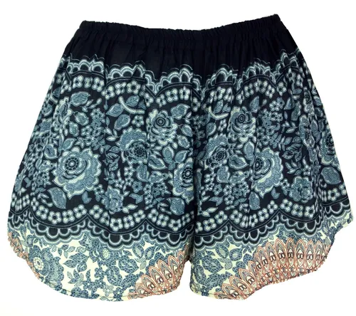 Leichte Pantys, Print Shorts - schwarz