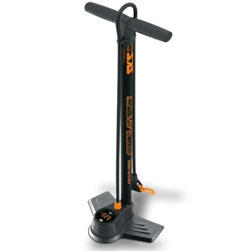 SKS GERMANY AIR-X-PLORER DIGI 10.0 Standpumpe - Fan-Shop: Hochwertige Standpumpe mit LED-Digitalmanometer, ideal für alle Ventilarten und maximale Druckgenauigkeit bis 10 bar. Made in Germany für beste Qualität.