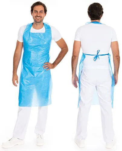 HYGONORM LDPE-Einwegschürze 20 my gehämmert blau 100 Stück