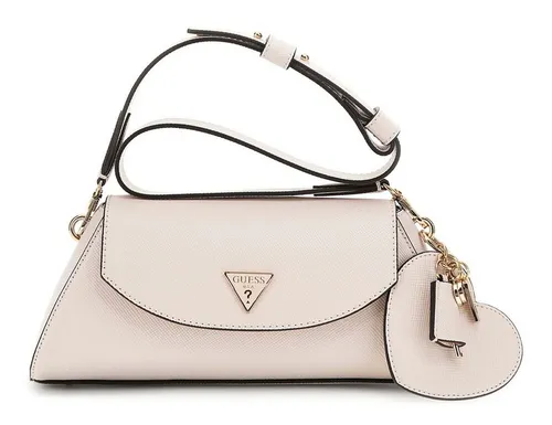 Guess Bolena Schultertasche für Damen - Elfenbein - Elegante Schultertasche aus hochwertigem Lederimitat, ideal für jeden Anlass. Stilvolles Design in elfenbein, perfekt für die modebewusste Frau.