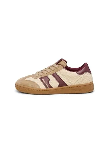 Marc O’Polo Damen Sneaker 50716263506330711 - Beige - Sportive Sneaker mit flauschigem Teddyfell und herausnehmbarer Innensohle aus Memory Foam für optimalen Tragekomfort. Trendiger Materialmix und rutschhemmende Laufsohle für lässige Vibes.