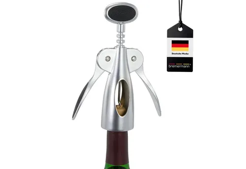 bremermann Korkenzieher, Hebelkorkenzieher, Zinklegierung, Softtouch-Griffe