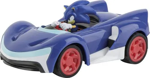 Carrera 370430022 Team Sonic Racing 1:43 RC Modellauto - Mini RC Flitzer im Maßstab 1:43 mit SEGA Lizenz. Der kultige Sonic begeistert mit einer Höchstgeschwindigkeit von 5 km/h. Inklusive Controller und Ladekabel für sofortigen Fahrspaß.