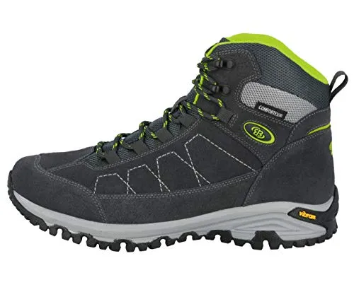 Brütting Herren Mount Adams High Outdoor-& Trekkingschuh - Anthrazit Lemon, Größe 43 EU - Wanderschuhe für Herren, ideal für anspruchsvolle Outdoor-Aktivitäten mit robustem Halt und wasserdichter Membran.
