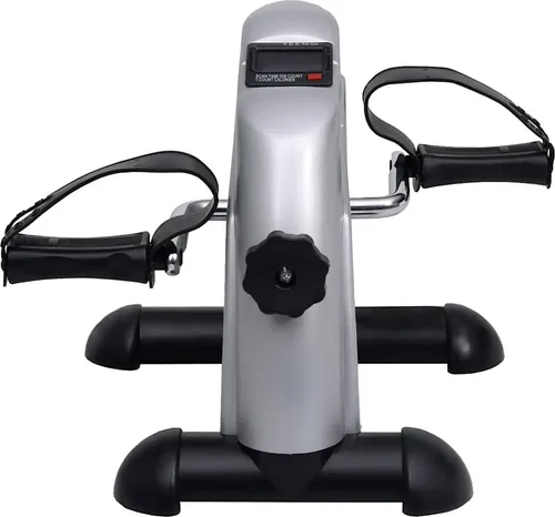 vidaXL Heimtrainer Pedaltrainer - Silber - Fahrradergometer mit kompaktem Design, ideal für Zuhause und Büro. Robustes Gerät mit mehrstufigem Widerstand und LCD Display für optimale Trainingskontrolle.