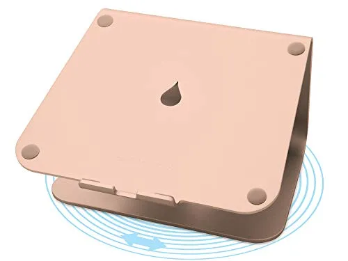 Rain Design mStand360 - Schwenkbarer Laptopständer in Gold für MacBook und MacBook Pro - Ergonomischer Laptopständer, der die Bildschirmhöhe um 15 cm anhebt und somit für eine bessere Haltung sorgt. Ideal für MacBook und andere Laptops bis 10,4 Zoll.