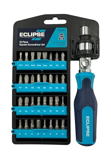 Eclipse Professional Tools ERS33PS Ratschenschraubendreher-Set, 33-teilig