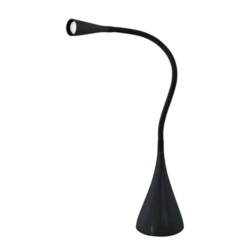 SNAPORA Tischleuchte, schwarz – Flexible LED Schreibtischlampe - Tischleuchten, minimalistisch und modern, mit flexibel einstellbarem Leuchtenhals und dimmbaren LEDs für angenehmes Licht am Arbeitsplatz.