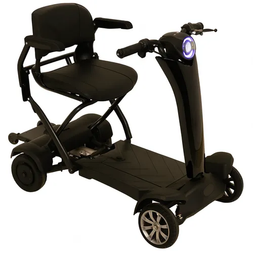 UH Elektro Vierrad Seniorenmobil Mobilitätshilfe Elektrisch-Faltbar Schwarz 6kmh