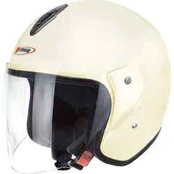 Redbike RB-915 Jethelm - Beige - M - Motorradhelm mit ECE 22-05 Zertifizierung, kratzfestem Visier und komfortablem Micro Buckle, ideal für Sicherheit und Stil auf der Straße.