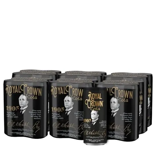 Royal Crown Cola Classic - 24 x 0,33 Liter - Cola mit Rohrzucker, erfrischend und ohne Pfand. Ideal für Partys oder den täglichen Genuss!