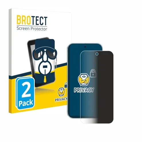 BROTECT 2 Stück Anti-Spy Blickschutzfolie für Google Pixel 9 Pro Privacy Screen Protector [Displayschutz-Folie, Sichtschutz, Blaulichtfilter]