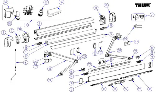 Thule Frontblende 4m weiß