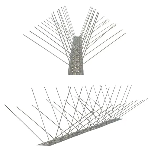 PestSystems Taubenspikes 10 Meter – Effektive Vogelabwehr - 4-reihige Taubenspikes auf flexibler V2A-Flexleiste, einfach zu montieren und individuell kürzbar. Schützt bis zu 20 cm vor Tauben und anderen Vögeln ohne Verletzungsrisiko.