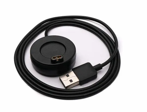 USB 2.0 Kabel 100 cm Ladekabel für Garmin Venu 1 2 2S SQ Lily Smartwatch Schwarz