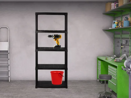 Regal Regalwand Dachträger 5 Teller Regale 70x30x175 H - Regale & Aufbewahrung – Stabiles Regal mit einer Tragkraft von bis zu 100 kg, ideal für die optimale Nutzung von Raum und Stauraum.