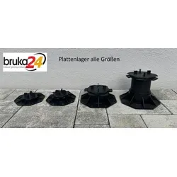 PRO FIXX Höhenverstellbare Plattenlager M: 30 - 60 mm (50 Stück) - Robuste Stelzlager für Terrassen mit einfacher Montage. Ideal für Keramik-, Beton- und Steinplatten. Hohe Traglast von bis zu 2200 kg/m² und stufenlose Höhenverstellung für perfekte Ausrichtung.