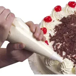 Papstar Spritzbeutel 12474 – 100 Stück, 0,4 l - Praktische 3-lagige Spritzbeutel aus lebensmittelechtem Material, ideal zum Dekorieren und Backen. Transparent und hygienisch, perfekt für kreative Küchenprojekte.