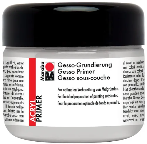 Marabu Acrylgrundierung Gesso 225 ml weiß