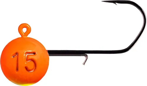 Monkey Lures Hook - 3 Jigköpfe, Größe / Gewicht / Farbe:Gr. 4/0 / 24g / Orange