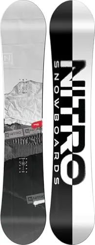 Nitro Snowboards Herren Prime RAW Board '24 - Allmountainboard für alle Terrains - Freestyleboard mit Flat-Out Rocker, ideal für Anfänger, die ihr Riding-Level verbessern und neue Tricks lernen möchten.