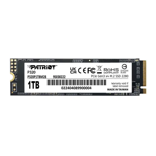 Patriot Memory P320 M.2 SSD - 1 TB - Festplatten mit blitzschneller Lese- und Schreibgeschwindigkeit, ideal für Gaming und leistungsintensive Anwendungen.