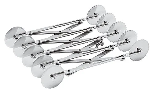 PADERNO 47822 – 05 Fixierer Teigschneider ausziehbar GR710, Edelstahl 5 rotelle Silber