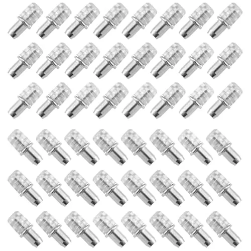 FYSL 100 Stück Bodenträger 5mm Regalbodenträger, Fach-Bodenträger, Regalstifte 5mm Bretthalter Glasboden-Träger mit Ring Metallstifte