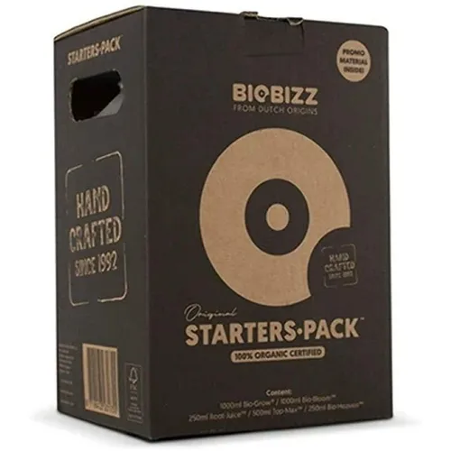 Biobizz Pflanzendünger BioBizz Starters Pack - Pflanzendünger, komplettes Set für biologischen Pflanzenanbau mit 100% organischen Inhaltsstoffen für optimales Wachstum und üppige Blüten.
