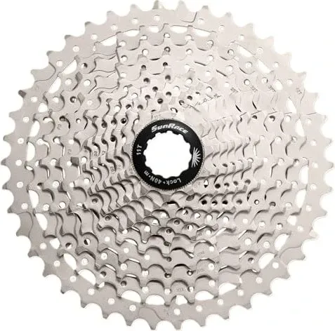 Sunrace CSMS8 Kassetten-Zahnkranz 11-fach - 11-40z, Silber - Kassetten, Zahnkränze & Ritzel - Universell kompatibel, bietet eine breite Übersetzung für anspruchsvolle Mountainbike-Touren.