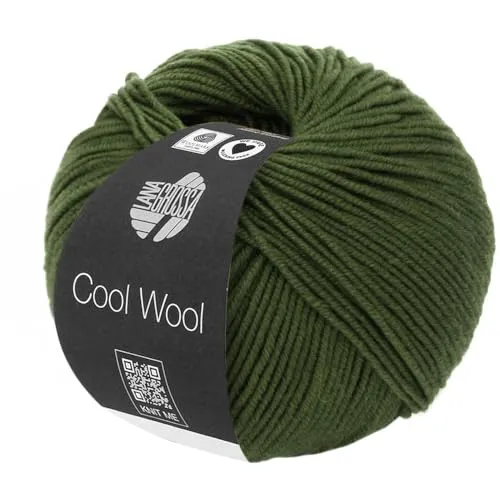 LANA GROSSA Cool Wool Uni - Extrafeine Merinowolle, waschmaschinenfest und filzfrei, ideal für kreative Strick- und Häkelprojekte