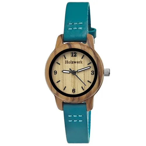 Holzwerk CLARA Quarzuhr - Moderne Damen-Armbanduhr aus Holz und Leder, ideal für schmale Handgelenke. Mit hochwertigem Miyota Quarzwerk und in verschiedenen Armbandfarben erhältlich, ist sie das perfekte Accessoire für jeden Anlass.