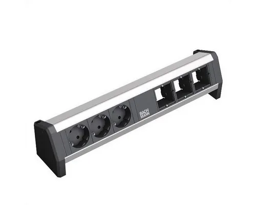 Bachmann 902.002 Steckdoseneinheit - Flexible Steckdosenlösung, ideal für Tischmontage und Zukunftssicherheit mit Wieland Stecksystem