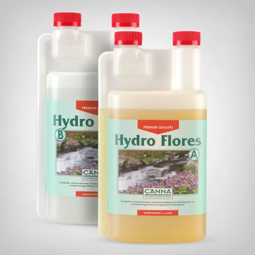 CANNA Hydro Flores A+B Set 2x1L Blütedünger - Hydroponik, max. Ertrag Steinwolle