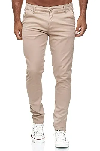 Tazzio Herren Chino 19530 – Slim Fit Stretch Chino Hose mit Baumwollmischung – Designer Freizeithose, Ganzjährig, Komfortabel 34W/30L, Beige