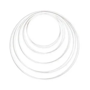 Rayher Metallringe-Set beschichtet weiß Ø je 2 Stück, 10,0/12,0/15,0/18,0/20,0 cm, 10 St.