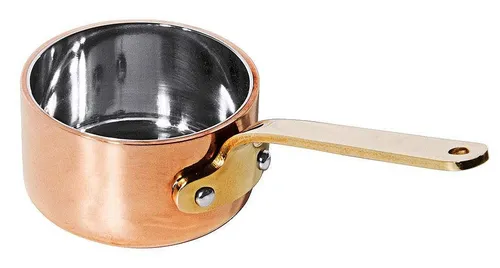 cm Stielkasserolle 5, Edelstahl mit Kupfer