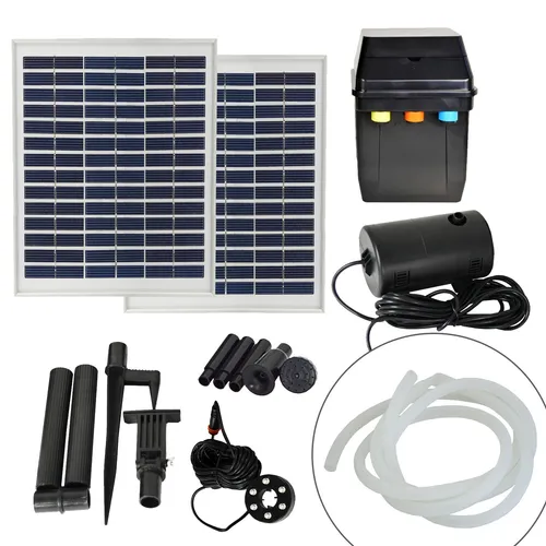 SOLAR BACHLAUFPUMPE WASSERFALL BACHLAUF PUMPE SET TAUCHPUMPE FÜR BACHLAUFSCHALE