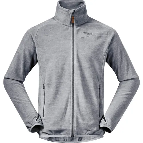 Bergans Hareid Fleece Jacket Nohood Aluminium XXL - Outdoor Freizeitjacke für Herren, aus hochwertigem Polartec-Fleece für optimale Wärmeisolation und Bewegungsfreiheit, ideal für Winteraktivitäten.