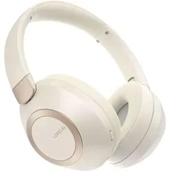 Bluetooth Over-Ear Kopfhörer - 50h Akkulaufzeit, tiefem Bass, faltbar, Mikrofon - Beige - Erleben Sie 50 Stunden Musikgenuss mit diesen leichten Over-Ear-Kopfhörern. Faltbares Design und weiche Ohrpolster bieten Komfort und Platzersparnis für unterwegs.