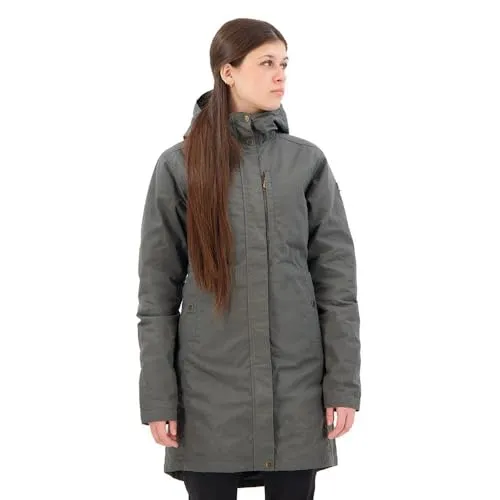 Fjällräven Damen Kiruna Padded Parka, Basalt, XL - Funktionsjacke mit wasserabweisender Imprägnierung, verstellbarer Kapuze und nachhaltigem Material aus recyceltem Polyamid für optimalen Komfort und Bewegungsfreiheit.