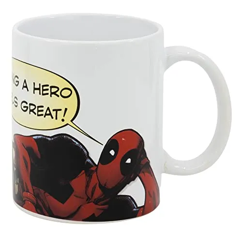 Stor Keramik-Sublimationstasse, 325 ml, in Deadpool-Box