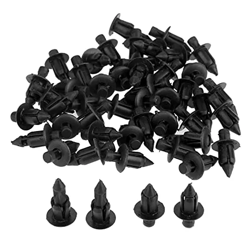 Mtsooning 50 Stück Kunststoffnieten 6 mm, Kunststoff-Nietclips für Motorrad, Kunststoffnieten Verkleidung Clips, Universal-Auto-Halterungs-Clips Ersatz für Honda, Yamaha, Suzuki, Kawasaki