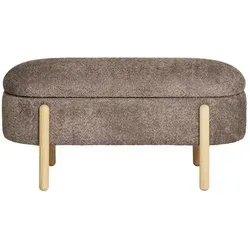 Sitzbank Branca aus braunem Stoff - Elegante Sitzbank Branca aus hochwertigem Stoff, ideal für Wohnzimmer und Flur, bietet zusätzlichen Sitzplatz und stilvolle Akzente.