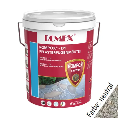 Romex ROMPOX D1 Pflasterfugenmörtel 2K Epoxidharz Fugenmörtel Neutral 25 kg