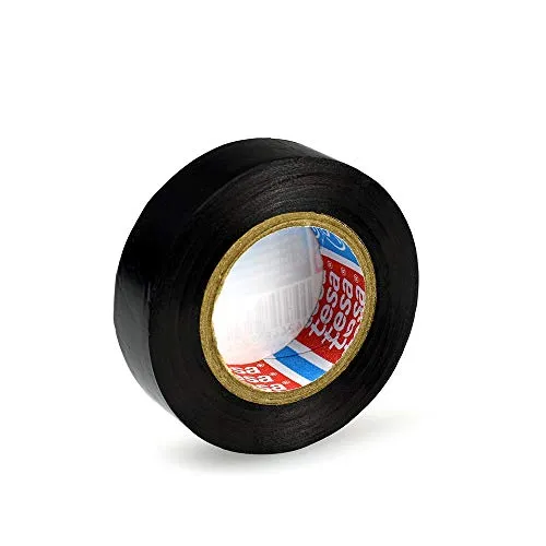 tesa Flex 53948 PVC Isolierband Rolle (10m x 15mm), Farbe: schwarz, für Elektronik, Haushalt und Auto