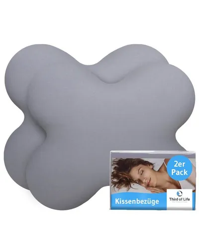 Third of Life Seitenschläferkissenbezug ACAMAR Baumwoll-Kissenbezug Doppelpack